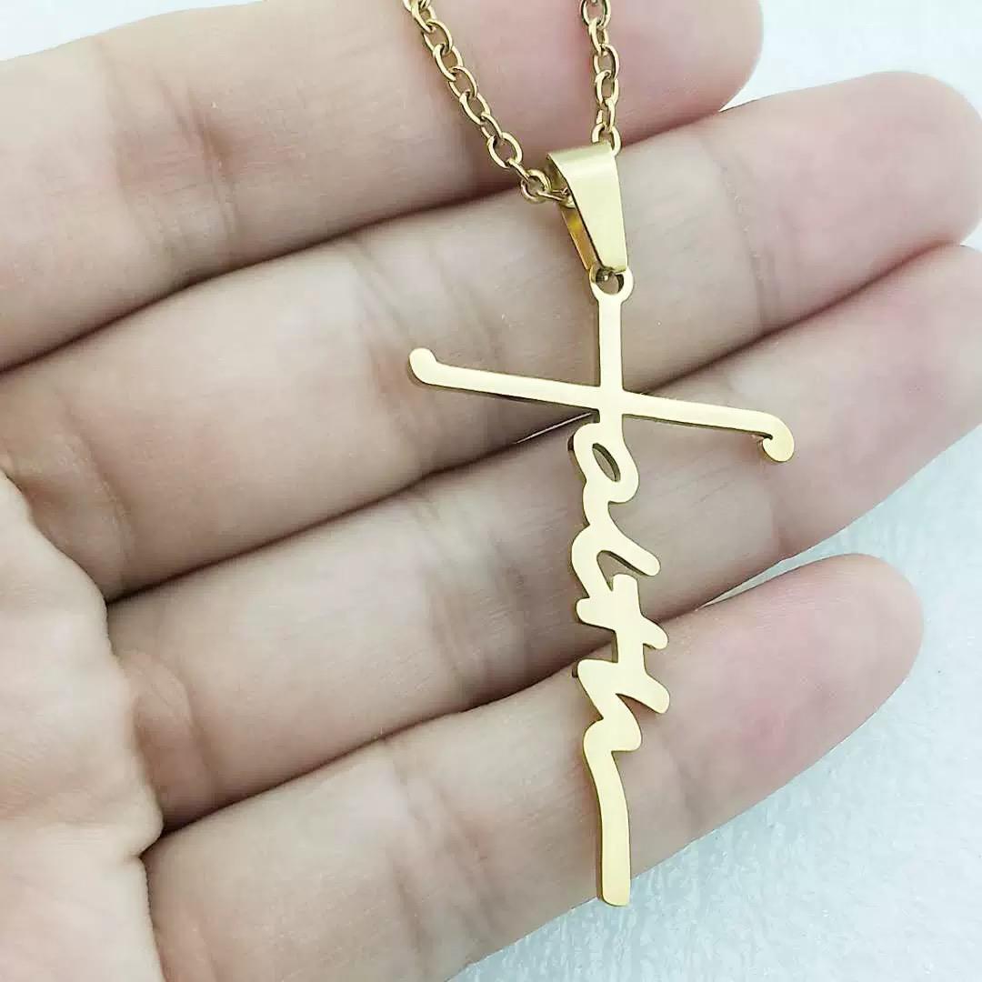 "faith" Kreuzkette