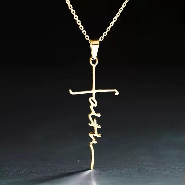"faith" Kreuzkette