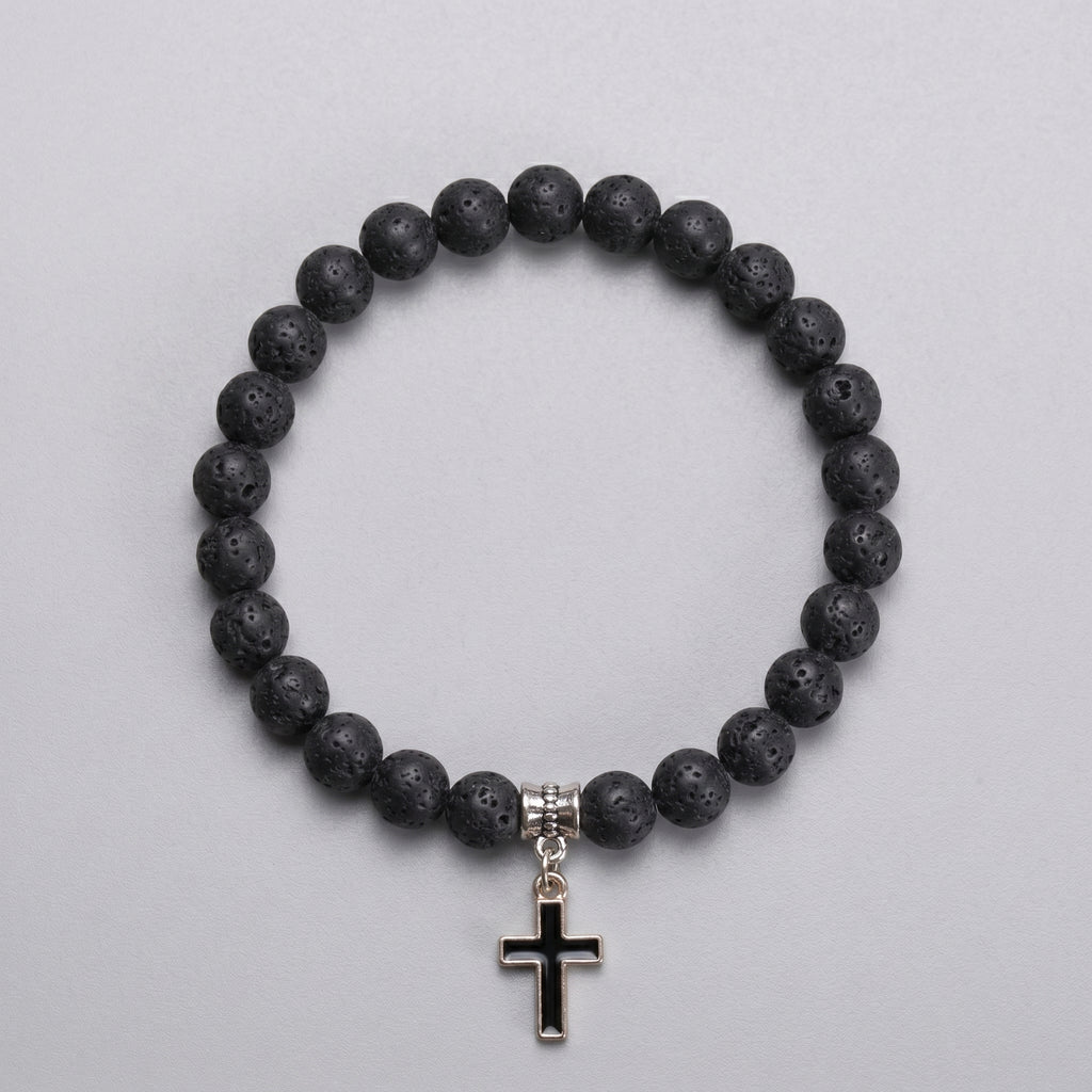 Kreuz Perlen Armband