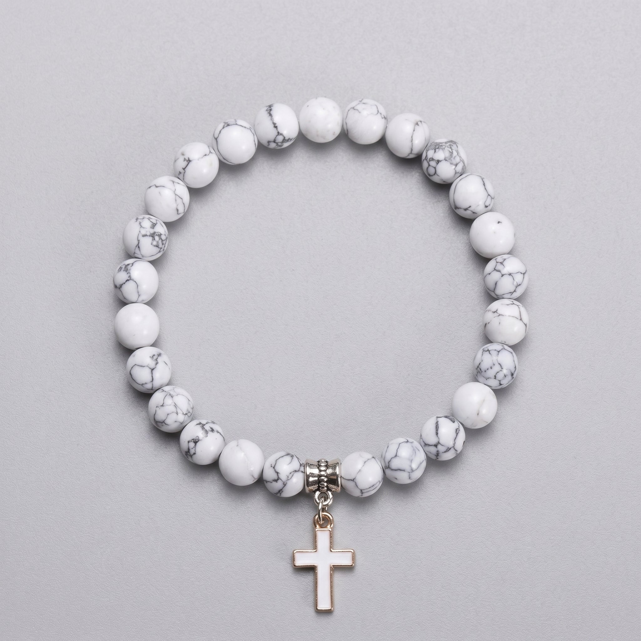 Kreuz Perlen Armband